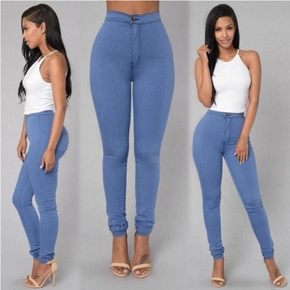 2024 Newest Women's Casual Pants High Waist Stretch Slim Pants Skinny Candy Color Denim Jeans, Come and Grab It!