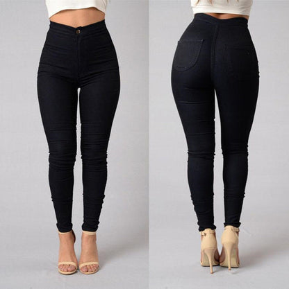 2024 Newest Women's Casual Pants High Waist Stretch Slim Pants Skinny Candy Color Denim Jeans, Come and Grab It!