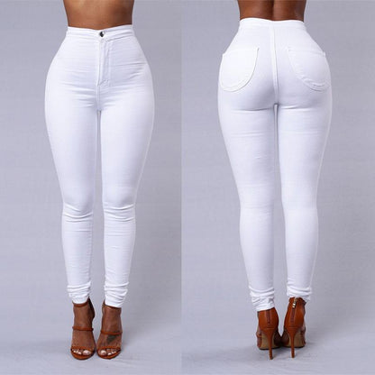 2024 Newest Women's Casual Pants High Waist Stretch Slim Pants Skinny Candy Color Denim Jeans, Come and Grab It!